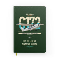 Thumbnail for Cessna 172 Skyhawk design on dark green notebook