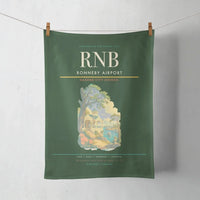 Thumbnail for Ronneby Airport (RNB) design on dark green towel