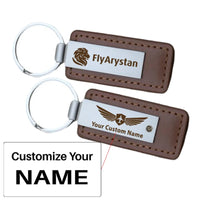 Thumbnail for Customisable FlyArystan Faux Leather Key Chain - view 13