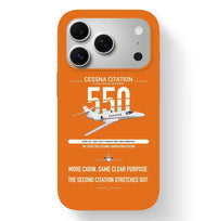 Thumbnail for Cessna Citation 550 - Citation II design on orange magsafe iphone case, for iPhone 17 Pro