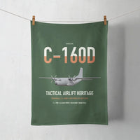 Thumbnail for Transall C-160D design on dark green towel