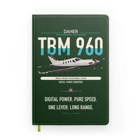 Thumbnail for Daher TBM 960 design on dark green notebook