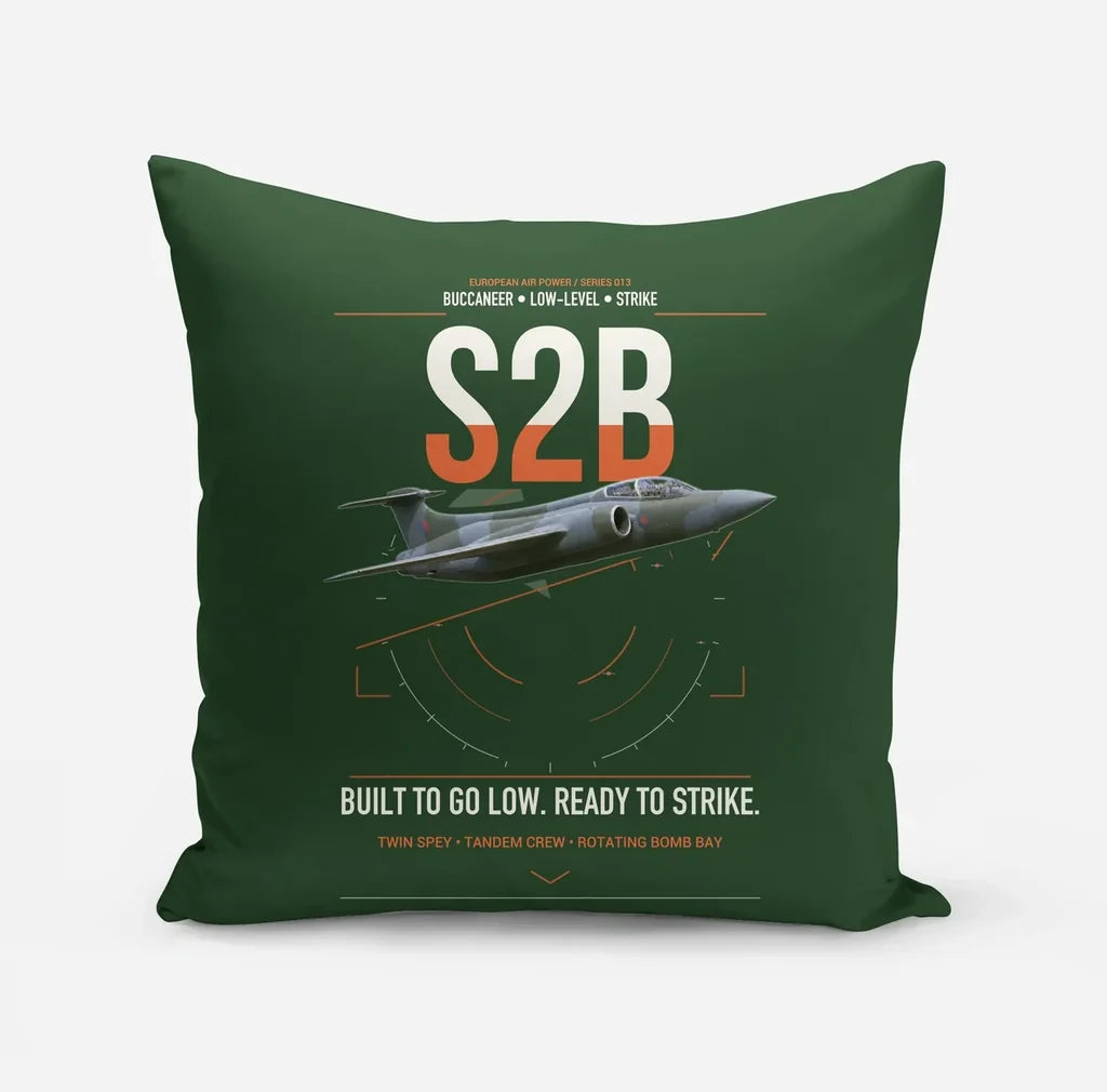Blackburn Buccaneer S2B design on dark green pillow