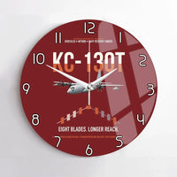 Thumbnail for KC-130T NP2000 design on dark red no frame wall clock