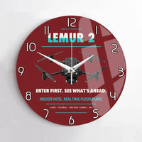 Thumbnail for BRINC LEMUR 2 design on dark red no frame wall clock