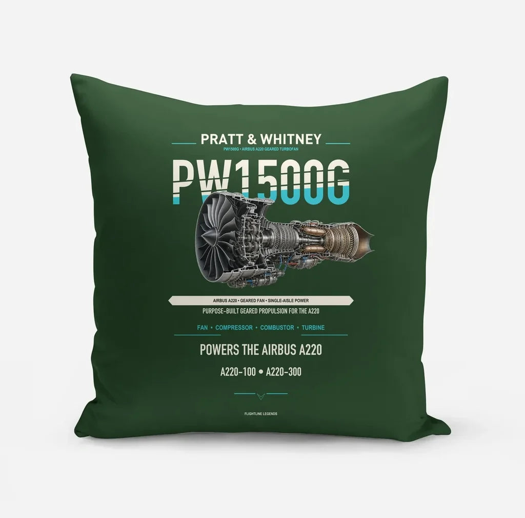 PW1500G design on dark green pillow