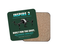 Thumbnail for DJI Inspire 2 design on dark green 1 piece coaster