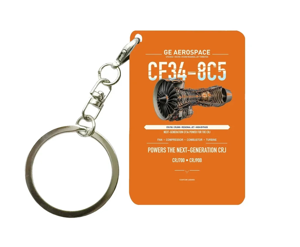 CF34-8C5 Key Chain design on orange key chain