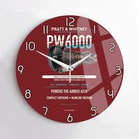 Thumbnail for PW6000 design on dark red no frame wall clock