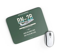 Thumbnail for Britten-Norman BN-2B-26 Islander design on dark green rectangle mouse pad