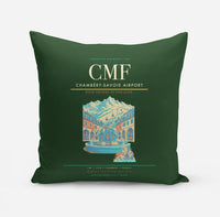 Thumbnail for Chambéry-Savoie Airport (CMF) design on dark green pillow
