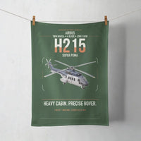 Thumbnail for Airbus H215 design on dark green towel