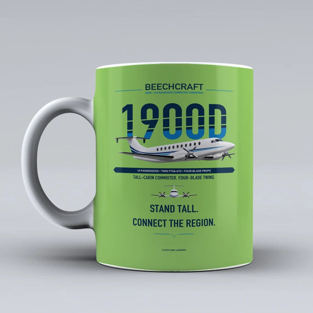 1900D Mug design on light green beechcraft