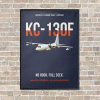 Thumbnail for KC-130F BuNo 149798 vertical canvas print - framed - navy blue background