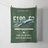 Thumbnail for Embraer E190-E2 design on dark green towel