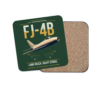 Thumbnail for FJ-4B Fury design on dark green 1 piece coaster