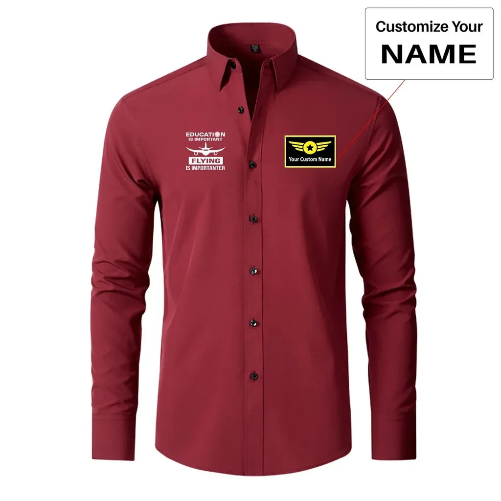 Flying is Importanter Designed Long Sleeve Shirts - view 13