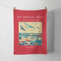 Thumbnail for VINTAGE G4474 - The Thermal Circus - Designed Towels design on red