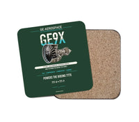 Thumbnail for GE9X design on dark green 1 piece coaster