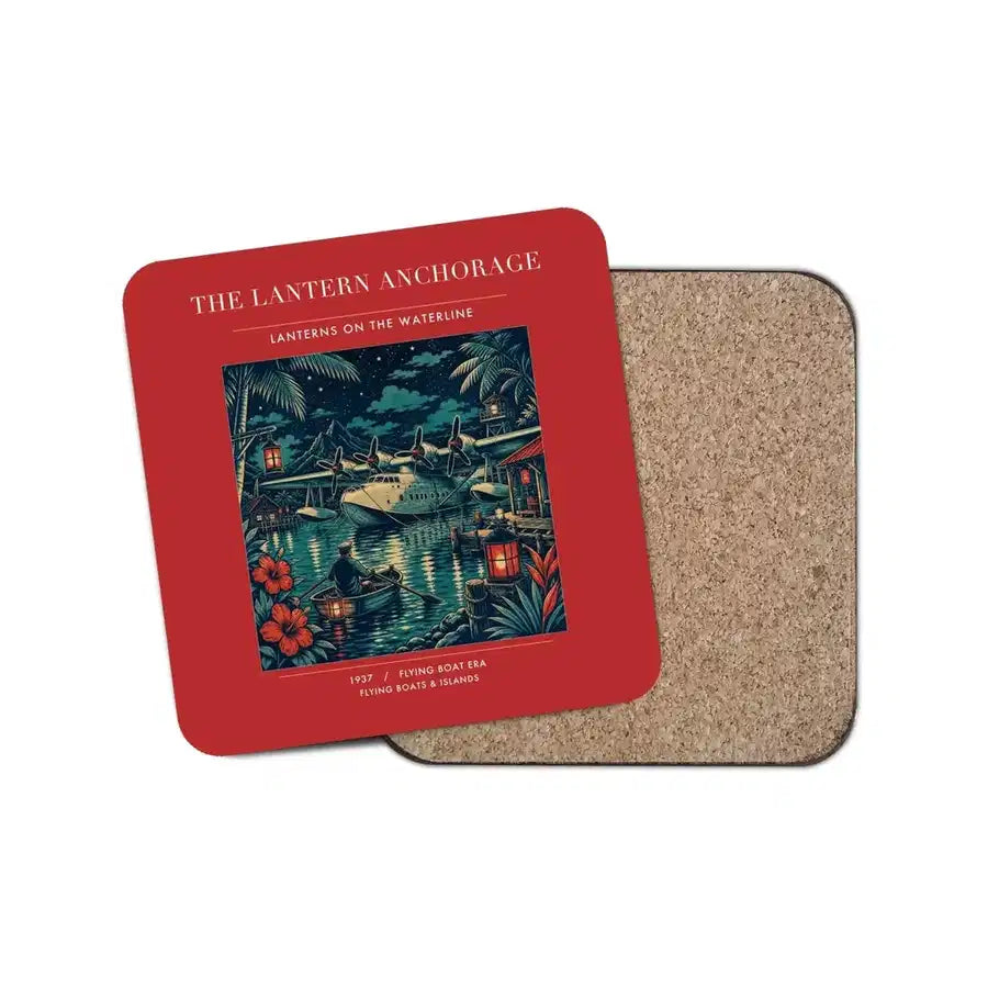 The Lantern Anchorage - Designed Coasters design on red 1-piece