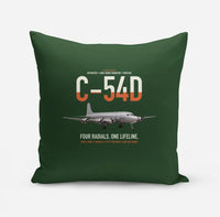 Thumbnail for C-54D Skymaster design on dark green pillow