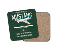 Thumbnail for Cessna Citation Mustang design on dark green 1 piece coaster
