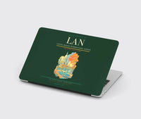Thumbnail for Capital Region International Airport (LAN) design on dark green MacBook case
