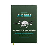 Thumbnail for Percepto Air Max design on dark green notebook