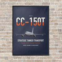Thumbnail for Airbus CC-150T Polaris vertical canvas print - framed - navy blue background