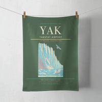 Thumbnail for Yakutat Airport (YAK) design on dark green towel