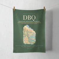Thumbnail for Dubuque Regional Airport (DBQ) design on dark green towel