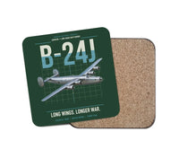Thumbnail for B-24J Liberator design on dark green 1 piece coaster