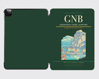 Thumbnail for Grenoble-Isère Airport (GNB) design on dark green ipad tablet case