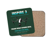 Thumbnail for DJI Inspire 3 design on dark green 1 piece coaster