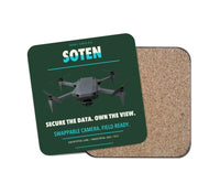 Thumbnail for ACSL SOTEN design on dark green 1 piece coaster