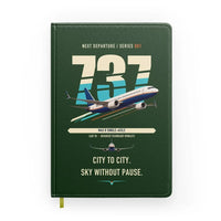 Thumbnail for Boeing 737 MAX 8 design on dark green notebook