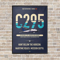 Thumbnail for Airbus C295 MPA/ASW vertical canvas print - framed - navy blue background