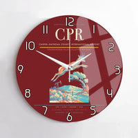 Thumbnail for Casper–Natrona County International Airport (CPR) design on dark red no frame wall clock