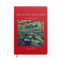 Thumbnail for VINTAGE G4502 - The Factory Night Shift - Designed Notebooks design on red