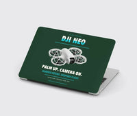 Thumbnail for DJI Neo design on dark green MacBook case