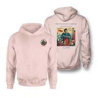 Thumbnail for VINTAGE G4204 - The Polar Sun Compass - Double-Side Hoodie design on pink double side