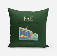 Thumbnail for Snohomish County Airport (Paine Field) (PAE) design on dark green pillow