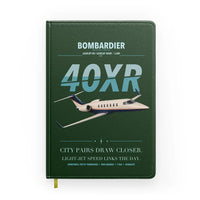 Thumbnail for Bombardier Learjet 40XR design on dark green notebook