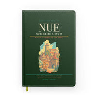 Thumbnail for Nuremberg Airport (NUE) design on dark green notebook