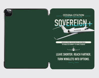 Thumbnail for Cessna Citation Sovereign+ design on dark green ipad tablet case