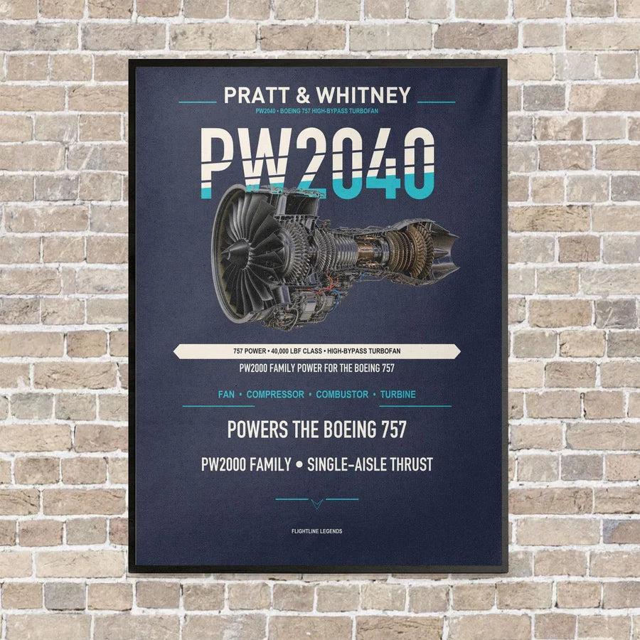 PW2040 vertical canvas print - framed - navy blue background