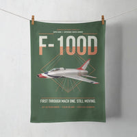 Thumbnail for F-100D Super Sabre design on dark green towel