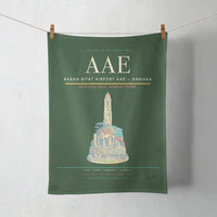 Thumbnail for Rabah Bitat Airport (AAE) design on dark green towel