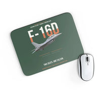 Thumbnail for F-16D Fighting Falcon Two Seats One Falcon design on dark green rectangle mouse pad