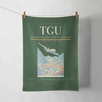 Thumbnail for Toncontín International Airport (TGU) design on dark green towel